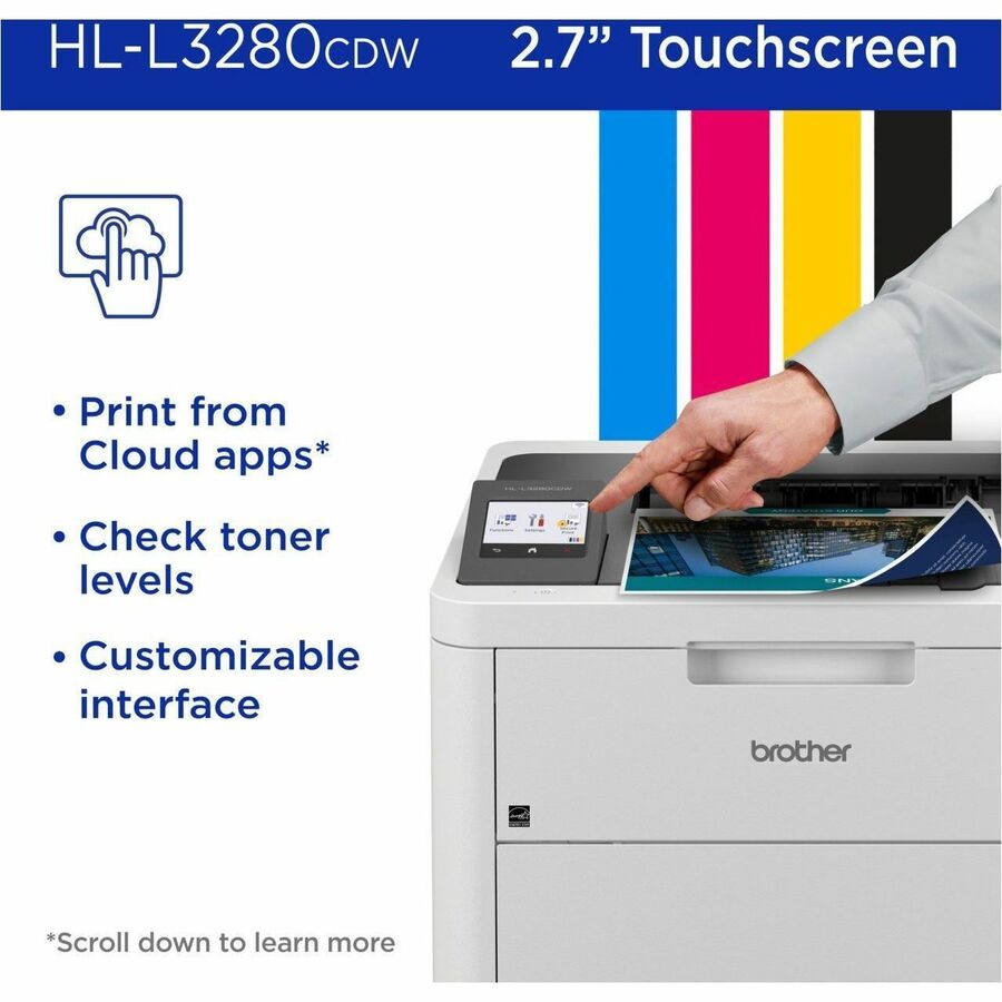 Imprimante laser sans fil de bureau Brother HL-L3280CDW - Couleur HLL3280CDW