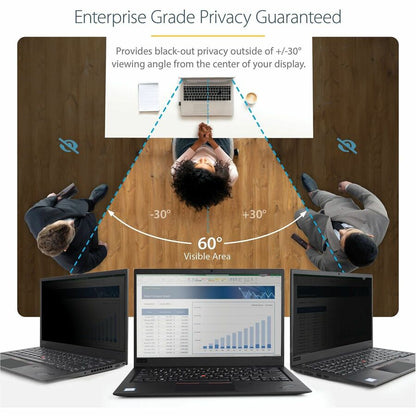 StarTech.com Filtre de confidentialité pour ordinateur portable 17,3 pouces 16:9, écran de confidentialité antireflet avec réduction de la lumière bleue de 51 %, angle de vue de +/- 30°, mat/brillant 173L-PRIVACY-SCREEN