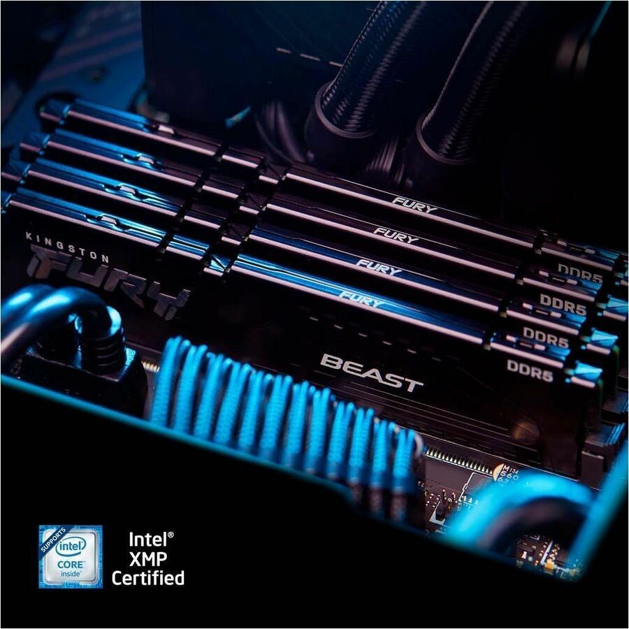 Kingston 32 Go (2 x 16 Go) DDR5 6 800 MT/s CL34 FURY Beast Noir XMP KF568C34BBK2-32