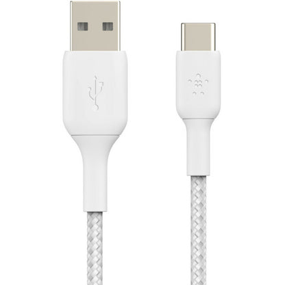 Câble tressé USB-C vers USB-A de Belkin (1 m, blanc) CAB002BT1MWH