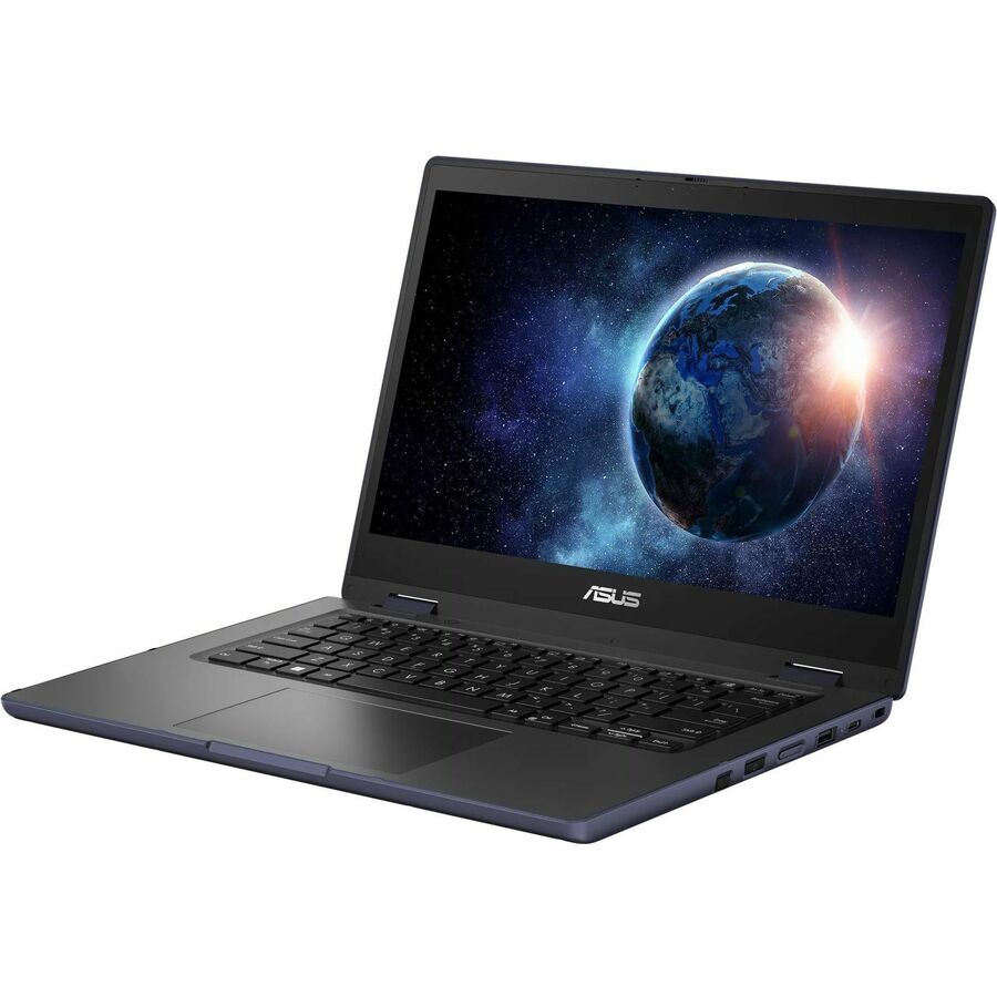 Asus BR1402F BR1402FGA-EN21T-CA Ordinateur portable 2 en 1 convertible et robuste avec écran tactile 14 pouces - Full HD - Intel N-Series N200 - 8 Go - Gris minéral BR1402FGA-EN21T-CA