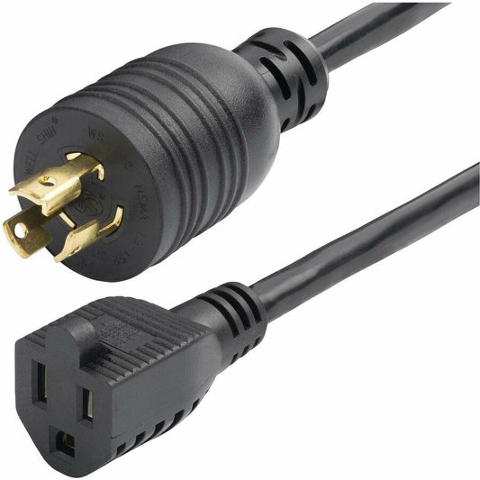 StarTech.com Câble d'alimentation robuste de 30 cm, Twist-Lock NEMA L5-15P vers NEMA 5-15R, 15 A 125 V, 14 AWG, homologué UL W31C-4100-POWER-CORD