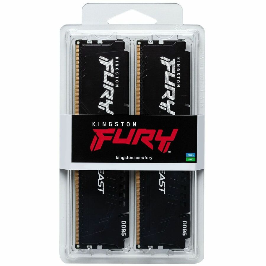 Kit de mémoire Kingston FURY Beast 32 Go (2 x 16 Go) DDR5 SDRAM KF564C32BBK2-32