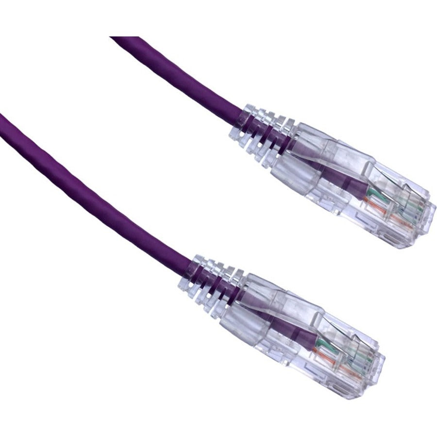 Câble de raccordement ultra-mince anti-accroc Axiom CAT6A BENDnFLEX 3FT 650 MHz (violet) C6ABFSB-P3-AX