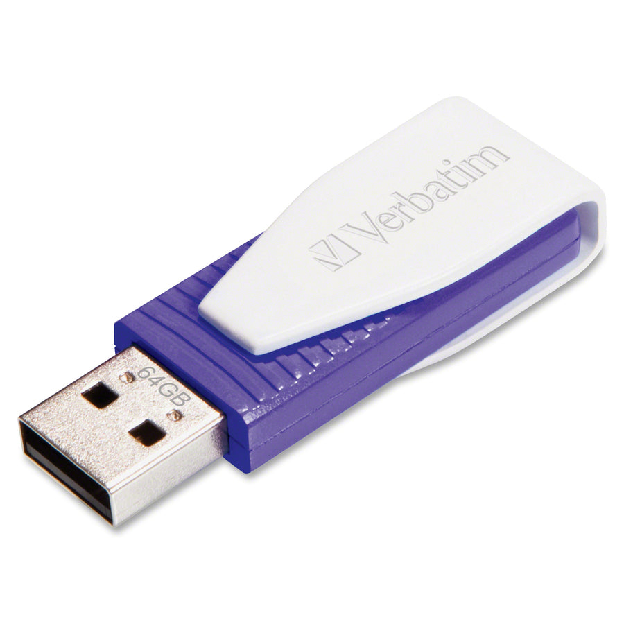 Clé USB pivotante Verbatim 64 Go - Violet 49816