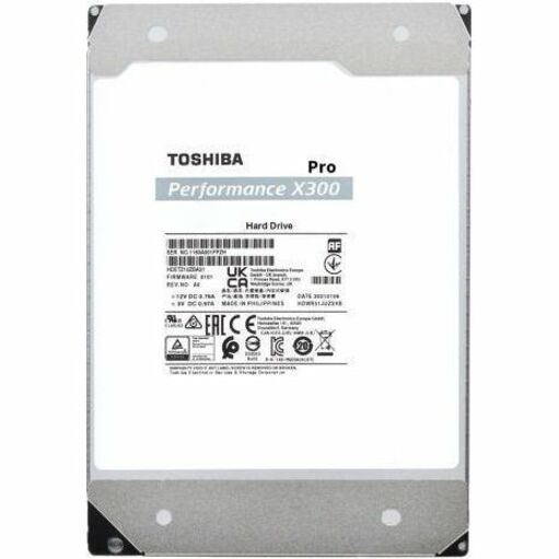 Disque dur Toshiba X300 Pro HDWR51EXZSTB 14 To - 3,5" interne - SATA (SATA/600) - Méthode d'enregistrement magnétique conventionnel (CMR) HDWR51EXZSTB