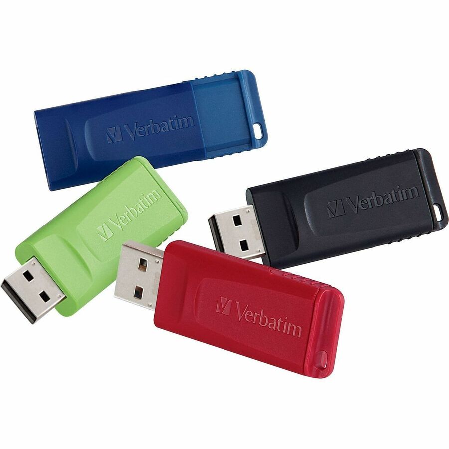 Clé USB Microban Store 'n' Go 16 Go - Lot de 4 - Rouge, Vert, Bleu, Noir 99123