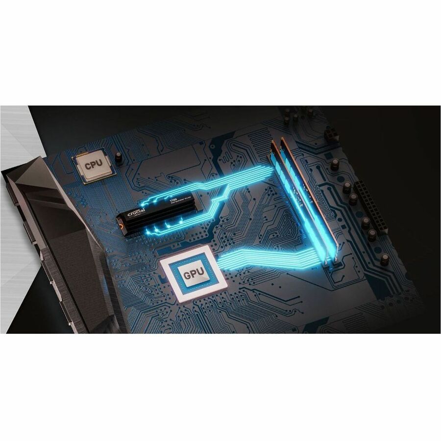 Disque SSD Crucial T700 CT4000T700SSD5 4 To - M.2 2280 interne - PCI Express NVMe (PCI Express NVMe 5.0 x4) CT4000T700SSD5