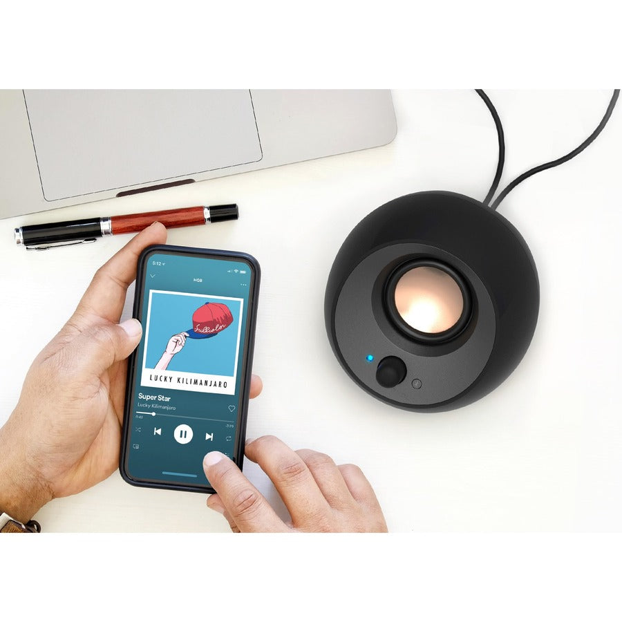 Système d'enceintes Bluetooth Creative Pebble V3 2.0 - 8 W RMS - Noir 51MF1700AA001