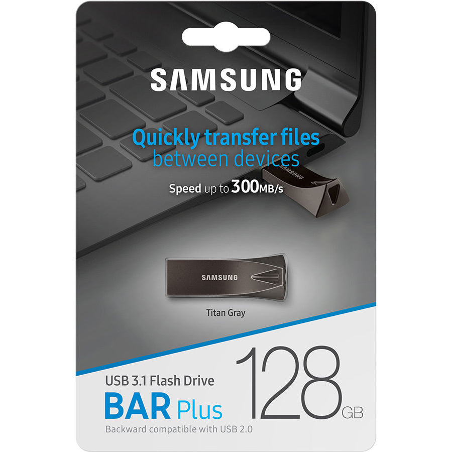 Samsung USB 3.1 Flash Drive Bar Plus 128GB Titan Gray MUF-128BE4/AM
