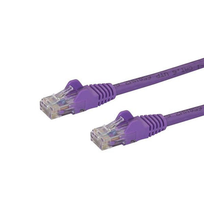 Câble Ethernet CAT6 StarTech.com de 7,6 m - Gigabit sans accroc violet - 100 W PoE UTP 650 MHz - Cordon de raccordement de catégorie 6 - Câblage certifié UL/TIA N6PATCH25PL
