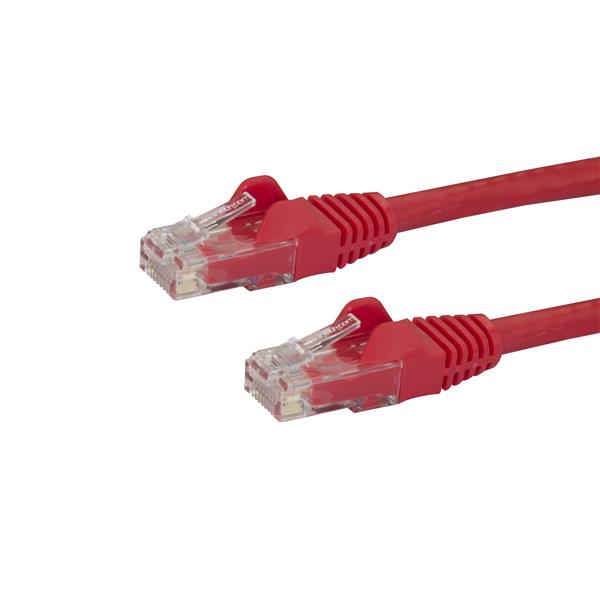 Câble Ethernet CAT6 StarTech.com de 7,6 m - Gigabit sans accroc - 100 W PoE UTP 650 MHz - Cordon de raccordement de catégorie 6 - Câblage certifié UL/TIA N6PATCH25RD