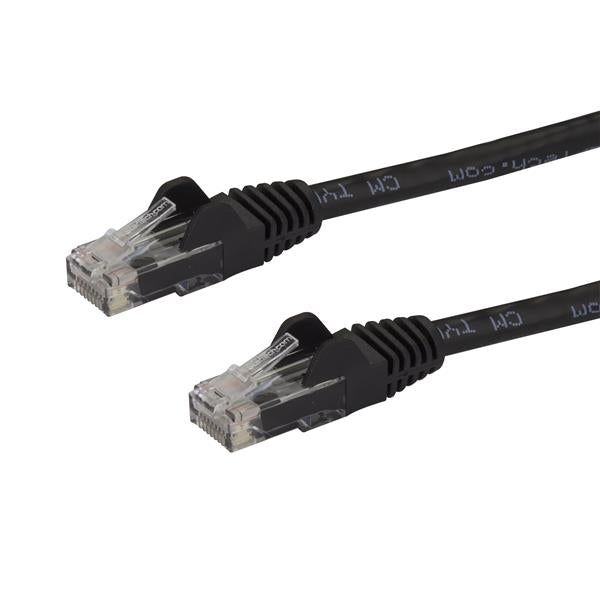 Câble Ethernet CAT6 StarTech.com de 38,1 m - Gigabit sans accroc - 100 W PoE UTP 650 MHz - Cordon de raccordement catégorie 6 - Câblage certifié UL/TIA N6PATCH125BK