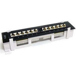 Panneau de brassage mural 12 ports 1U Cat 6 110 StarTech.com C6PANL4512