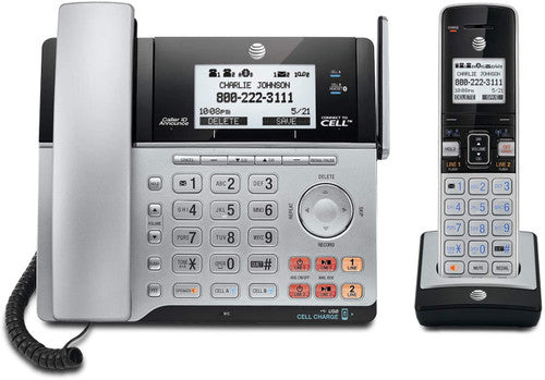 AT&T 2-line Connect to Cell™ corded/cordless answering system with caller ID/call waiting