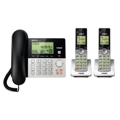 Système de réponse filaire/sans fil VTECH 2 combinés avec identification de l'appelant/appel en attente