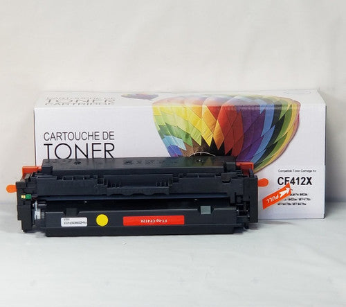 Cartouche de toner compatible HP CF412X - Jaune - Marque Balloon
