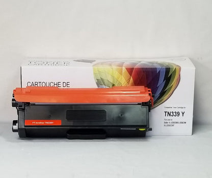 Cartouche de toner compatible Brother TN339Y - Jaune - Marque Balloon