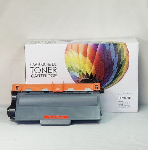 Cartouche de toner haute capacité compatible Brother TN750 - Noir - Marque Balloon