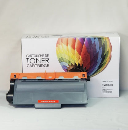 Cartouche de toner haute capacité compatible Brother TN750 - Noir - Marque Balloon