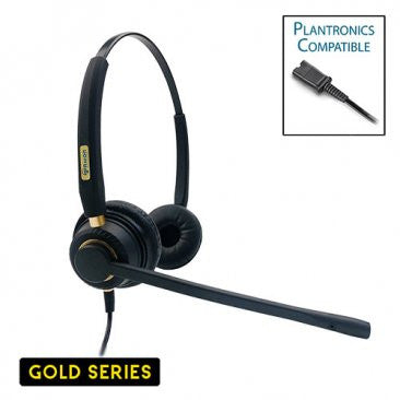 Armor TelPro Gold 3200-B Double-Ear NC Plantronics Compatible Headset