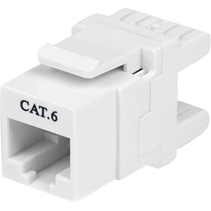 StarTech.com Prise Keystone Cat 6 180° - Prise murale Ethernet RJ45 Cat6 blanche - Type 110 C6KEY110SWH