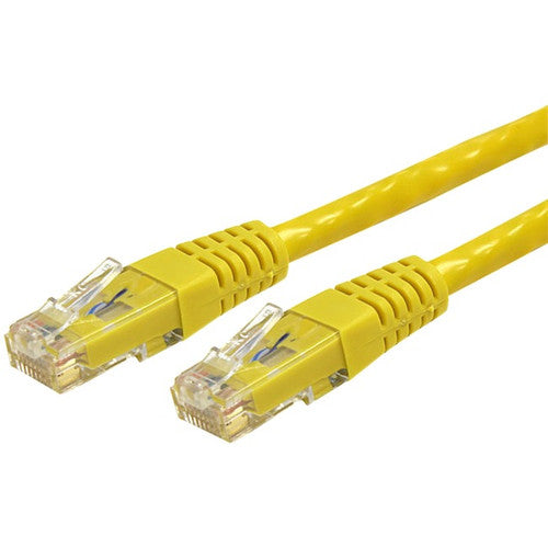 Câble Ethernet CAT6 StarTech.com de 10,7 m - Gigabit moulé jaune - 100 W PoE UTP 650 MHz - Cordon de raccordement de catégorie 6 Câblage certifié UL/TIA C6PATCH35YL