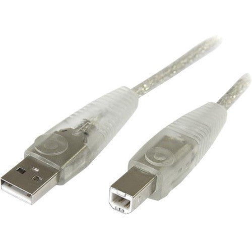StarTech.com - Câble USB 2.0 transparent - USB Type A (M) à 4 broches - USB Type B (M) à 4 broches - (USB / USB Hi-Speed) - 3 m USB2HAB10T