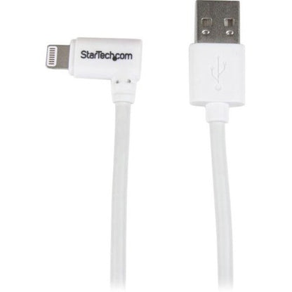 Câble coudé Lightning vers USB StarTech.com de 1 m - Blanc - Câble coudé Lightning pour iPhone/iPod/iPad USBLT1MWR