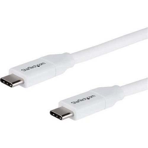 StarTech.com Câble USB C vers USB C de 2 m avec PD 5 A - M/M - Blanc - USB 2.0 - Certifié USB-IF - Câble USB Type C - Câble de chargement USB C - Câble USB C PD USB2C5C2MW