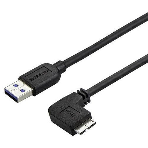 Câble micro USB 3.0 fin StarTech.com de 0,5 m (20 po) - M/M - USB 3.0 A vers micro USB à angle droit - USB 3.1 Gen 1 (5 Gbit/s) USB3AU50CMRS