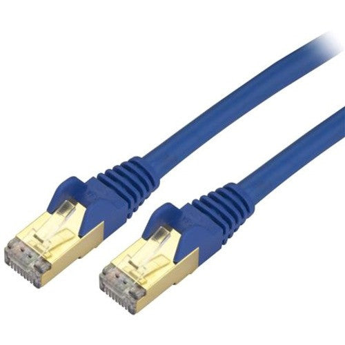 Câble Ethernet CAT6a StarTech.com de 0,9 m - Cordon de raccordement PoE 10 Gigabit catégorie 6a blindé anti-accroc RJ45 100 W - 10 GbE bleu certifié UL/TIA C6ASPAT3BL