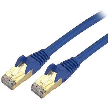 Câble Ethernet CAT6a StarTech.com de 0,9 m - Cordon de raccordement PoE 10 Gigabit catégorie 6a blindé anti-accroc RJ45 100 W - 10 GbE bleu certifié UL/TIA C6ASPAT3BL