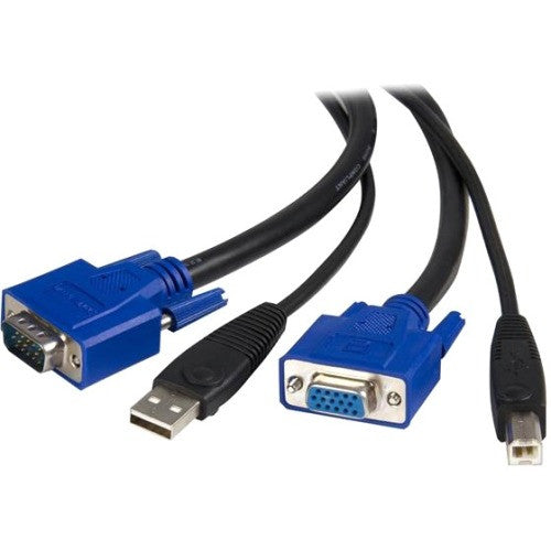 Câble KVM USB universel 2 en 1 de 3 m StarTech.com - Câble vidéo/USB - HD-15, USB Type B (M) à 4 broches - USB Type A à 4 broches, HD-15 - 10 SVUSB2N110