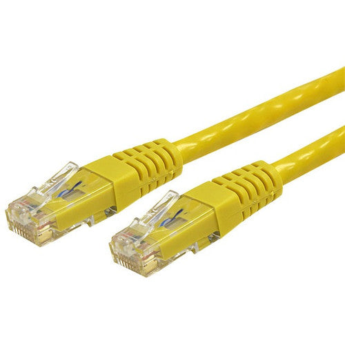StarTech.com 8ft CAT6 Ethernet Cable - Yellow Molded Gigabit - 100W PoE UTP 650MHz - Category 6 Patch Cord UL Certified Wiring/TIA C6PATCH8YL