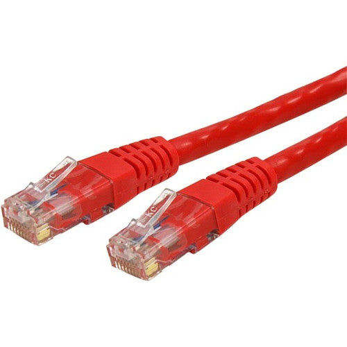 Câble Ethernet CAT6 StarTech.com de 30,5 m - Gigabit moulé rouge - 100 W PoE UTP 650 MHz - Cordon de raccordement de catégorie 6 Câblage certifié UL/TIA C6PATCH100RD