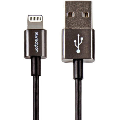 Câble Lightning vers USB de 1 m (3 pi) de StarTech.com avec connecteurs métalliques pour iPhone/iPod/iPad - Noir USBLTM1MBK