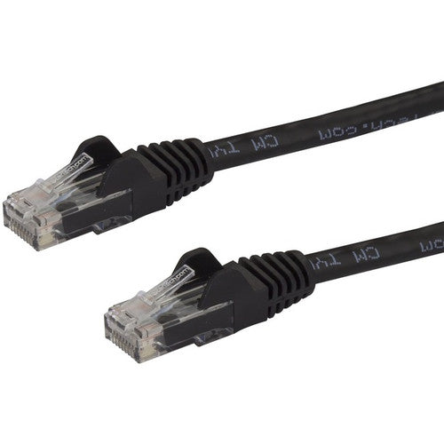 Câble Ethernet CAT6 StarTech.com de 3,7 m - Gigabit sans accroc - 100 W PoE UTP 650 MHz - Cordon de raccordement de catégorie 6 - Câblage certifié UL/TIA N6PATCH12BK