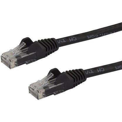 Câble Ethernet CAT6 StarTech.com de 3,7 m - Gigabit sans accroc - 100 W PoE UTP 650 MHz - Cordon de raccordement de catégorie 6 - Câblage certifié UL/TIA N6PATCH12BK