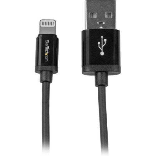 Câble court noir de 15 cm (6 po) avec connecteur Lightning Apple à 8 broches vers USB pour iPhone/iPod/iPad USBLT15CMB USBLT15CMB
