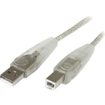 StarTech.com - Câble USB 2.0 transparent - USB Type A (M) à 4 broches - USB Type B (M) à 4 broches - (USB / USB Hi-Speed) - 4,5 m USB2HAB15T