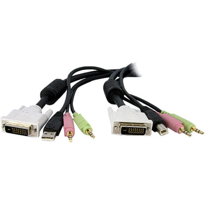 Câble de commutation KVM USB DVI 4 en 1 StarTech.com de 4,6 m avec audio DVID4N1USB15
