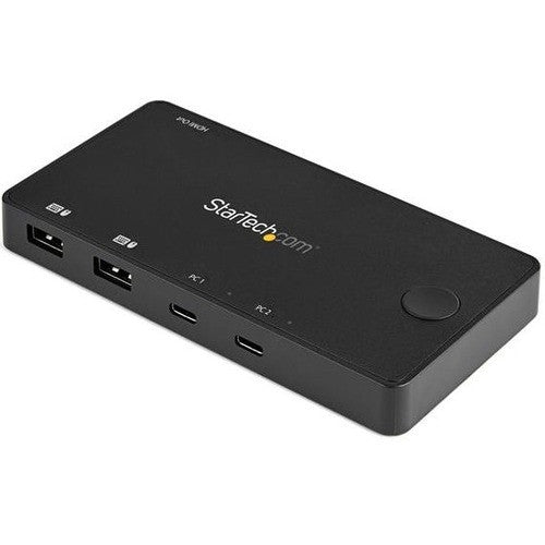StarTech.com Commutateur KVM USB C à 2 ports - HDMI 4K 60 Hz - Commutateur KVM de bureau UHD compact avec câbles USB Type C - Alimentation par bus MacBook ThinkPad SV211HDUC