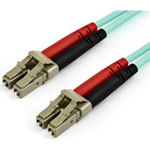 Câble de raccordement à fibre optique duplex multimode LC vers LC OM3 de 15 m de StarTech.com - Aqua - 50/125 - Câble à fibre optique LSZH - 10 Gb (A50FBLCLC15) A50FBLCLC15