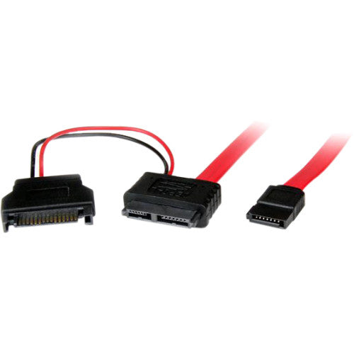 StarTech.com Câble adaptateur Slimline SATA femelle vers SATA de 0,5 m avec alimentation SATA SLSATAF50CMS