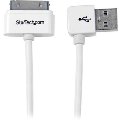 Câble StarTech.com de 1 m (3 pi) avec connecteur Apple Dock vers USB coudé vers la gauche pour iPod/iPhone/iPad avec connecteur étagé USB2ADC1MUL