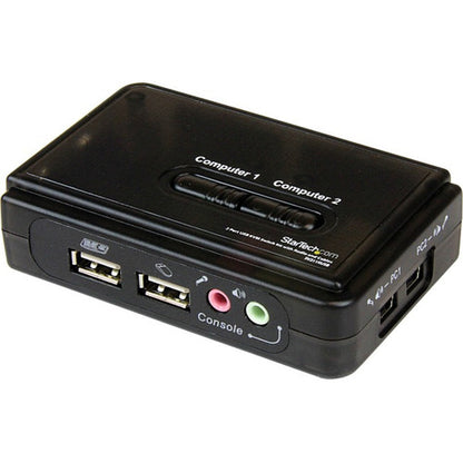 Kit KVM USB 2 ports StarTech.com avec câbles et commutation audio - Commutateur KVM / audio - USB - 2 ports - 1 utilisateur local SV211KUSB