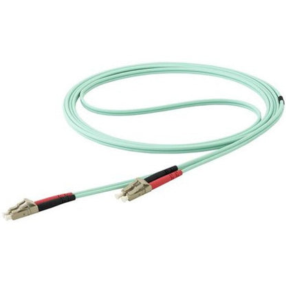 StarTech.com Câble de raccordement à fibre optique duplex multimode LC vers LC OM4 de 10 m - Aqua - 50/125 - Câble à fibre optique - 40/100 Gb - LSZH (450FBLCLC10) 450FBLCLC10