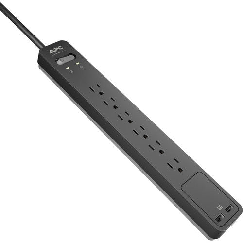 APC by Schneider Electric Essential SurgeArrest PE6U2, 6 prises, 2 ports de charge USB, 120 V PE6U2