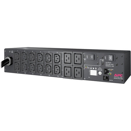 PDU en rack APC by Schneider Electric, avec compteur, 2U, 30 A, 208 V, (12) C13 et (4) C19 AP7811B